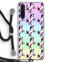 Musketon Unicorn: Oppo A91 Transparant Hoesje met koord