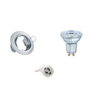 LED Spot Set - LEDVANCE Parathom PAR16 930 36D - GU10 Fitting - Dimbaar - Inbouw Rond - Glans Chroom - 3.7W - Warm Wit 3000K - Kantelbaar Ø83mm