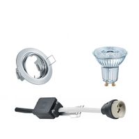 LED Spot Set - LEDVANCE Parathom PAR16 930 36D - GU10 Fitting - Dimbaar - Inbouw Rond - Glans Chroom - 3.7W - Warm Wit 3000K - Kantelbaar Ø83mm - thumbnail
