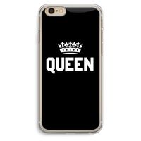 Queen zwart: iPhone 6 Plus / 6S Plus Transparant Hoesje