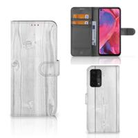 OPPO A54 5G | A74 5G | A93 5G | Book Style Case | White Wood