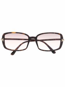 TOM FORD Eyewear lunettes de soleil à monture rectangulaire - Marron