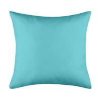Stof Textile sierkussen Hawaii - aqua blauw - 40 x 40 cm - bank kussens - polyester