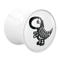 Double Flared Plug met lieve skeletjes-design Acryl Tunnels & Plugs