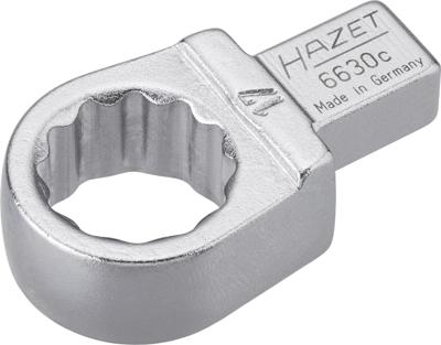 HAZET Insteekringsleutel 6630C-17 · 9 x 12 mm insteekvierkant massief · Buitentwaalfkant tractieprofiel · SW 17 mm