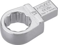 HAZET Insteekringsleutel 6630C-17 · 9 x 12 mm insteekvierkant massief · Buitentwaalfkant tractieprofiel · SW 17 mm