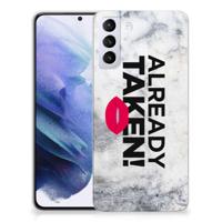 Samsung Galaxy S21 Plus | Siliconen hoesje | met naam Already Taken White