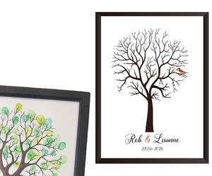 Vingerprint gastenboek boom bruiloft met inkt