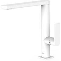 Wastafelkraan Tres Loft | Opbouw | Draaibare uitloop | Mengkraan | Hoog model | 1-hendel | Rond | Wit mat