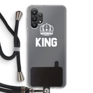 King zwart: Samsung Galaxy A32 5G Transparant Hoesje met koord