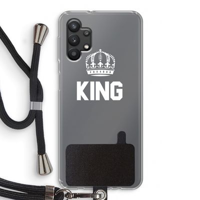 King zwart: Samsung Galaxy A32 5G Transparant Hoesje met koord