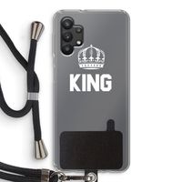 King zwart: Samsung Galaxy A32 5G Transparant Hoesje met koord