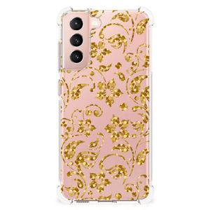 Samsung Galaxy S21 FE Case Gouden Bloemen