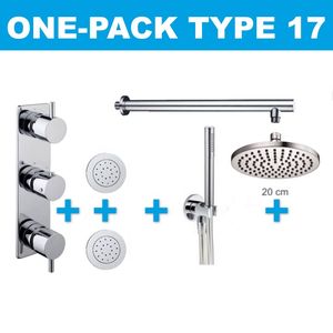 Wiesbaden one-pack inbouwthermostaatset type 17