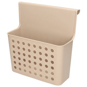 Badkamer/keuken hang opbergmandjes/organizers taupe 26 x 24 cm - Opbergmanden