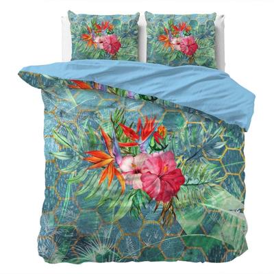 Dekbedovertrek Nadin - Eenpersoons (140x200 cm) - Meerkleurig Microvezel - Dessin: Bloemen - Manilla - Dekbed-Discounter.nl
