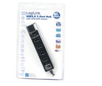 LogiLink USB 2.0 7-Port Hub with On/Off Switch 480 Mbit/s - thumbnail