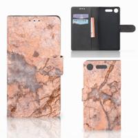 Sony Xperia XZ1 | Bookcase | Marmer Oranje