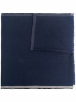 Brunello Cucinelli écharpe à bords francs - Bleu