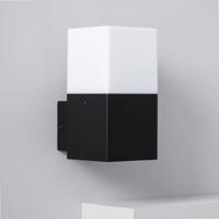 Buitenlamp zwart &apos;Titanium&apos; vierkant E27 fitting wandlamp
