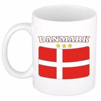 Koffie mok met vlag Denemarken - drinkbeker - Deense vlag - 300 ml - supporters