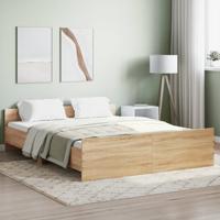 Bedframe met hoofd- en voeteneinde sonoma eikenkleur 160x200 cm