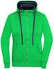 James & Nicholson JN962 Ladies´ Lifestyle Zip-Hoody - Green/Navy - S