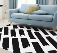 Moderne verfstreken vinyl tapijt vierkant