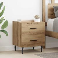 Nachtkastje 2 pcs artisanaal eikenkleurig 40 x 35 x 47,5 cm