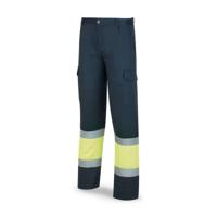 Veiligheidsbroeken 388pfxyfa Geel Marineblauw Hoge zichtbaarheid Maat 44