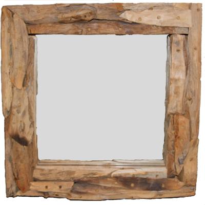 Teak & Living Sprokkel Spiegel 40x40 cm Natural Teak