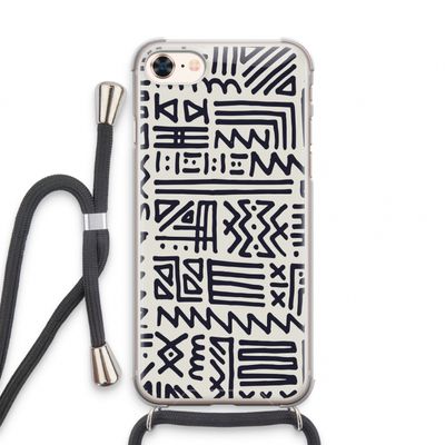 Marrakech print: iPhone 8 Transparant Hoesje met koord