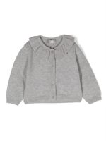 Il Gufo cardigan boutonné à bord volanté - Gris