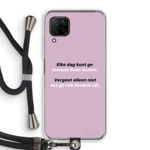 gij zijt ook iemand: Huawei P40 Lite Transparant Hoesje met koord