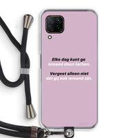 gij zijt ook iemand: Huawei P40 Lite Transparant Hoesje met koord
