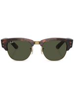 Ray-Ban lunettes de soleil Mega Clubmaster à effet écaille de tortue - Vert - thumbnail