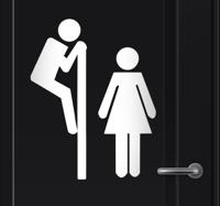 Toilet sticker WC gluurder
