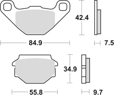 TRW Brake pad mcb 657 organic standard