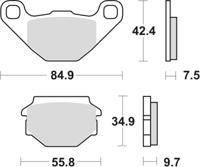 TRW Brake pad mcb 657 organic standard