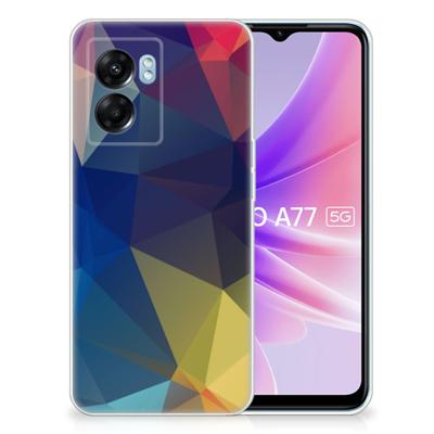 OPPO A77 | A57 5G | TPU Hoesje | Polygon Dark
