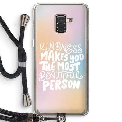 The prettiest: Samsung Galaxy A8 (2018) Transparant Hoesje met koord