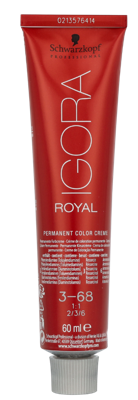 Schwarzkopf - Igora Royal Permanent Color Creme 3-68 Châtain foncé marron rouge 60 ml