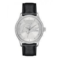 Lacoste horlogeband 2000824 / LC-74-3-14-2471S Leder Zwart 20mm + zwart stiksel