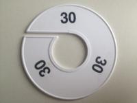 Maatring 11cm wit/zwart 30