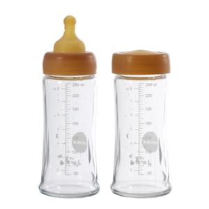 Hevea glazen babyflessen wide neck | 250 ml