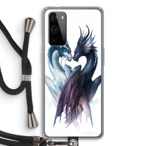 Yin Yang Dragons: OnePlus 9 Pro Transparant Hoesje met koord