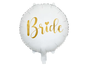 Bride Folieballon Wit Goud (45cm)