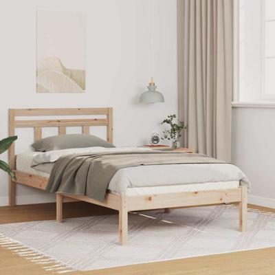 Bedframe Bruin 75 x 190 cm Massief grenenhout
