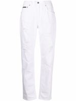 Dolce & Gabbana jean boyfriend à effet usé - Blanc