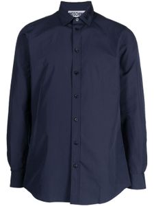 Moschino chemise en coton à logo brodé - Bleu
